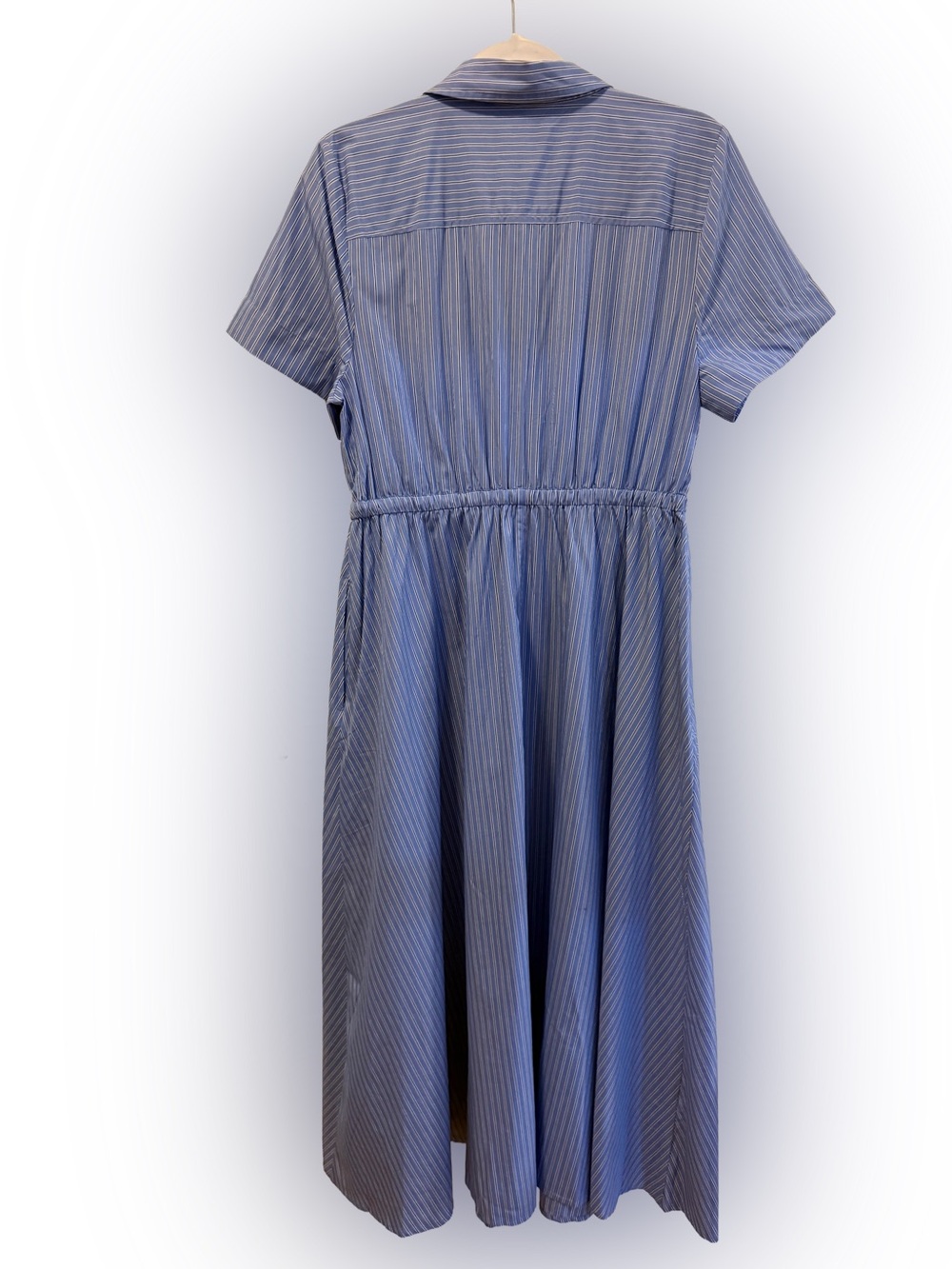 NWT J.Crew Cerise Shirt Dress in Blue and White Stripe, Size 10 - Picture 5 of 9